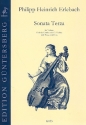 Sonata terza fr Violine, Viola da gamba (Violine 2) und Bc Partitur und Stimmen