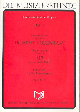 Trumpet voluntary (Clarke) and Air (Purcell) fr 2 Trompeten, 2 Posaunen und Tuba,  Partitur und Stimmen