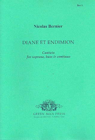 Diane et Endimion for soprano, bass and bc,  parts cantata