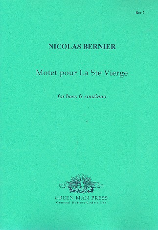 Motet pour la St. Vierge for bass and bc