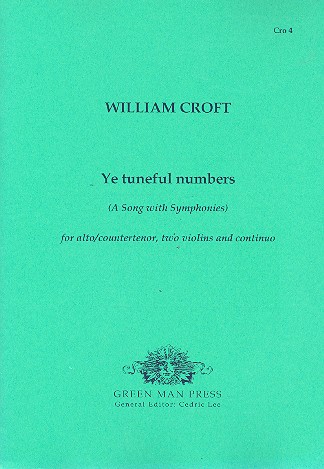 Ye tuneful numbers for alto (countertenor), 2 violins and bc parts