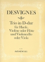 Trio D-Dur fr Harfe, Violine (Flte), und Violoncello (Viola) Partitur und Stimmen