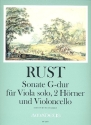 Sonate G-Dur fr Viola, 2 Hrner und Violoncello Partitur und Stimmen