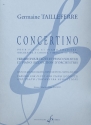 Concertino pour flute et piano solistes, orchestre  cordes, timbales, harpe pour flute et piano (solistes) et piano
