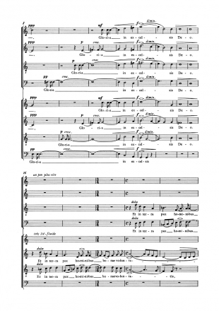 Messe für Doppelchor a cappella Partitur (la)