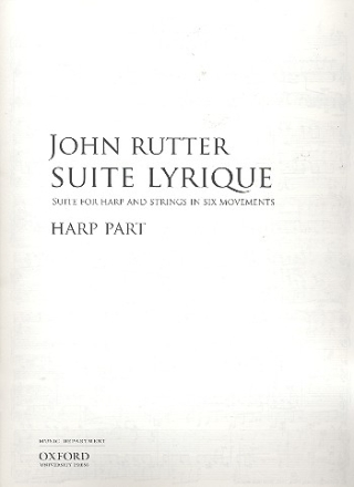 Suite lyrique for harp and strings harp part