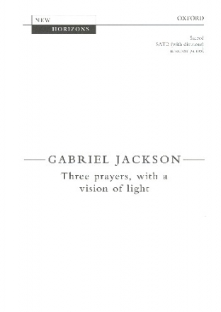 Three Prayers with a Vision of Light for mixed chorus a cappella score