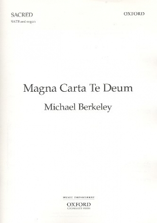 Magna carta te Deum for mixed chorus and organ score