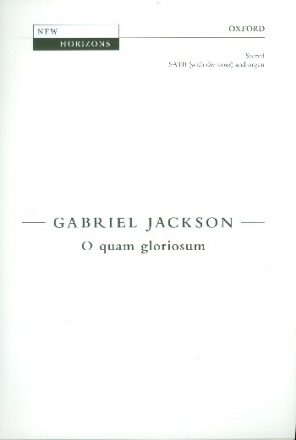 O quam gloriosum for mixed chorus and organ score