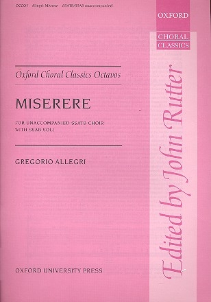 Miserere Psalm 51 for soli (SSAB) and unaccompanied chorus (SSATB) score (la)