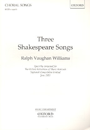 3 Shakespeare Songs for unaccompanied mixed voices score (en)