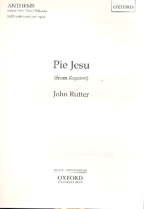 Pie Jesu from Requiem for soprano, mixed chorus and organ score