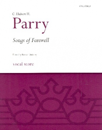 Songs of Farewell for mixed chorus a cappella score