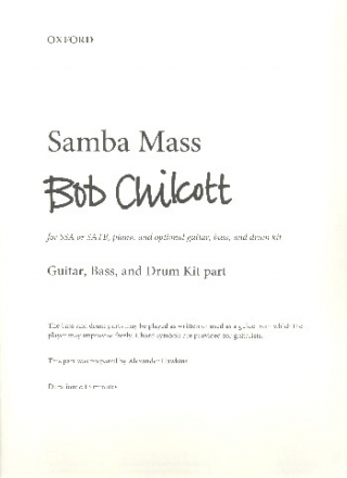 Samba Mass for female (children's) chorus and piano (rhythm group ad lib) bass and drum parts