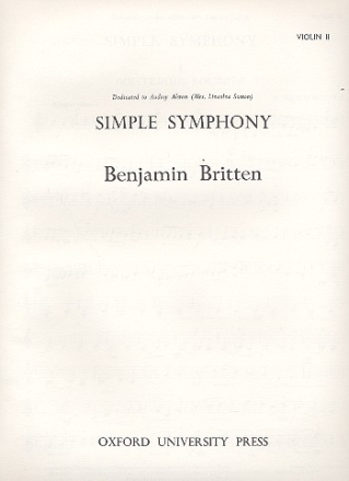 Simple Symphony for string orchestra (string quartet) violin 2