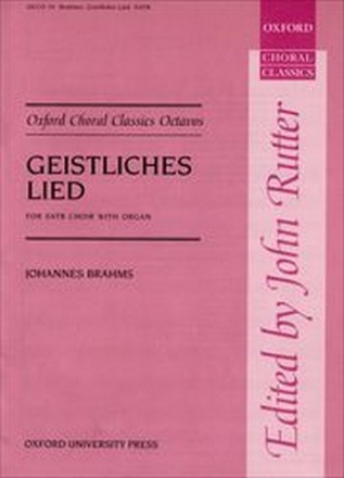 Brahms, Johannes Geistliches Lied (Sacred Song), Op. 30