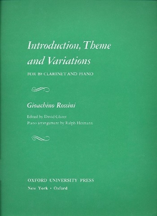 Introduction, Theme and Variations for clarinet and piano 