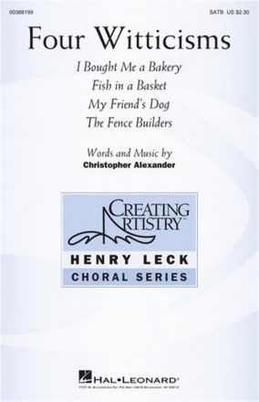 Christopher Alexander, Four Witticisms SATB Choral Score