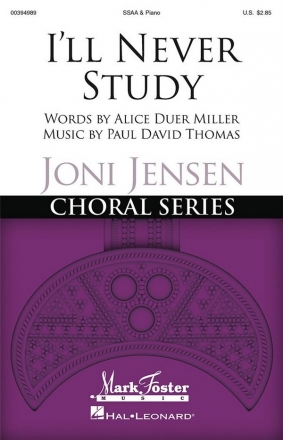 Paul David Thomas, I'll Never Study for SSAA choir choral score