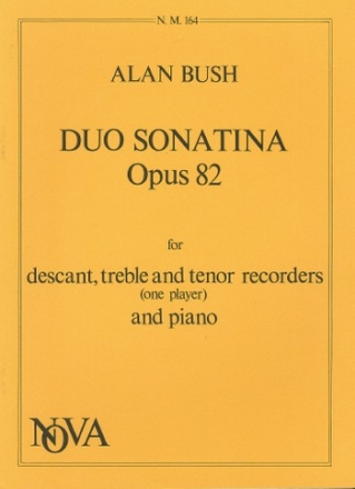 Alan Bush Duo Sonatina descant recorder & piano