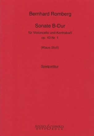 Bernhard Romberg Sonata in B flat Op.43 No.1 cello & double bass