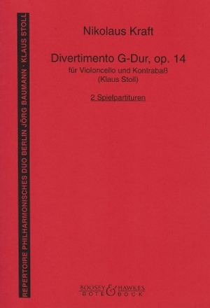 Nikolaus Kraft Divertimento Op.14 cello & double bass
