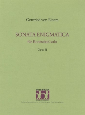 Sonata enigmatica op.81 fr Kontrabass