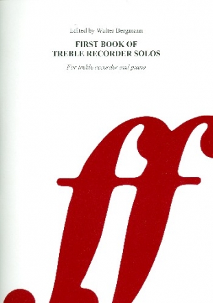 First book of treble recorder solos for treble recorder and piano 