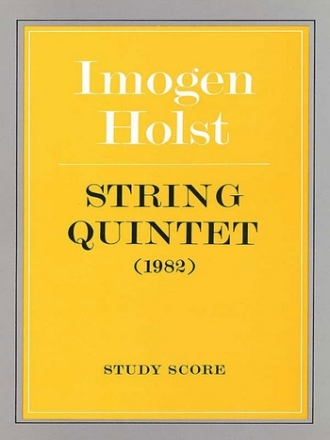 String Quintet for 2 violins, viola and 2 violoncelli study score