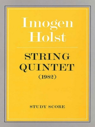 String Quintet for 2 violins, viola and 2 violoncelli study score