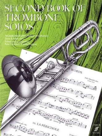 Second Book of Trombone Solos for trombone/euphonium with piano (bass + treble clefs)