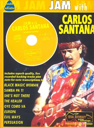 Jam with Carlos Santana (+CD): for Guitar/Tab