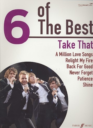 6 of the Best: Take That songbook piano/vocal/guitar