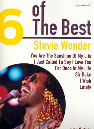 6 of the Best: Stevie Wonder piano/vocal/guitar songbook
