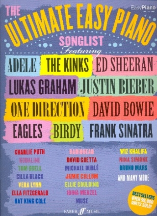 The ultimate Easy Piano Songlist: for easy piano (with lyrics and chords)