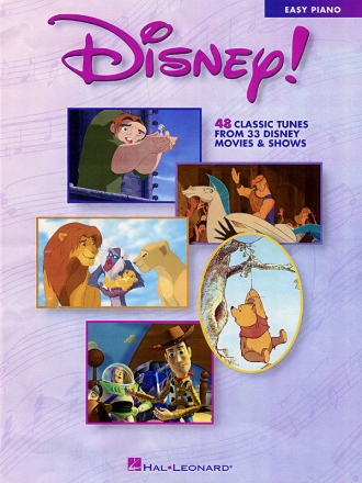 Disney: 48 classic Tunes from 33 Disney Movies and Shows Songbook for easy piano and vocal