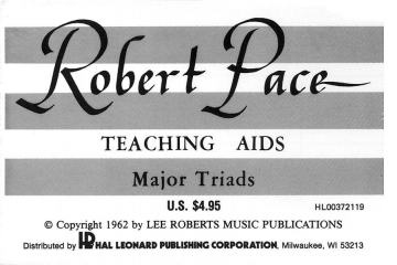 Robert Pace, Flash Cards, Major Triads Klavier Instrumentenkarte