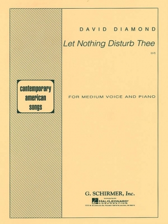 David Diamond, Let Nothing Disturb Thee Vocal and Piano Buch