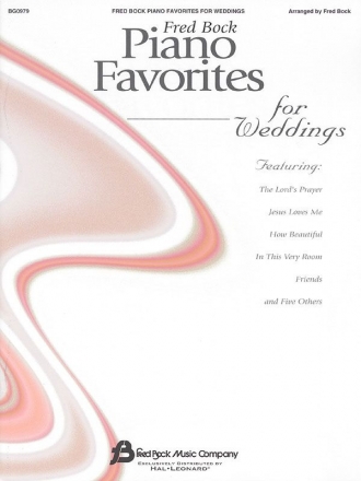 Piano Favorites For Weddings Klavier Buch