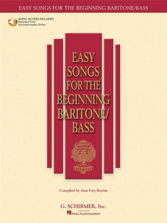 Easy Songs for the Beginning Baritone Voice / Bass Voice I Buch + Online-Audio