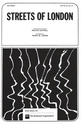 Streets of London for mixed chorus (SA/TB), solo and piano vocal score