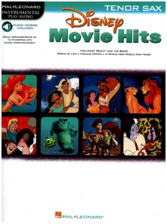 Disney Movie Hits (+Audio Access): Solo Arrangements for tenor sax