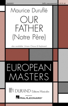 Maurice Durufl, Our Father SATB SATB Chorpartitur