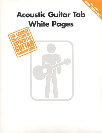 Acoustic guitar white pages 150 songs 1000 pages songbook voice/guitar/tab