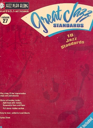 10 great Jazz Standards (+CD): Jazz Playalong vol.27 for Bb, Eb and C Instruments