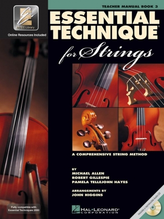 Essential Technique 2000 for Strings Vol. 3 (+Online-Audio for strings teacher's manual (spiral bound)