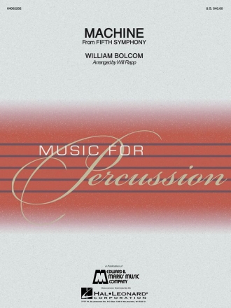 William Bolcom, Machine Percussionensemble Partitur + Stimmen