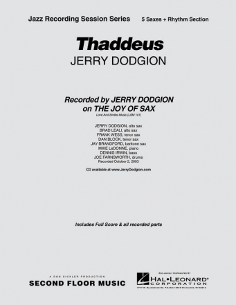 Jerry Dodgion, Thaddeus Jazz Ensemble Stimme