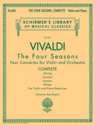 The four Seasons op.8 for violin and orchestra for violin and piano