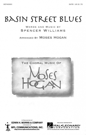 Spencer Williams, Basin Street Blues SATB Chorpartitur